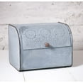 thumbnail image 2 of Rustic Metal Bread Box in Weathered Zinc Vintage Farmhouse Kitchen Silver Bread Bin, 2 of 5