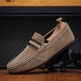 thumbnail image 5 of Khaki Loafers For Mens Round Toe Comfortable Slip On Casual Shoes Breathable Lightweight With Arch Support For Spring Summer Day Wear Size 43, 5 of 9