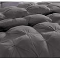 thumbnail image 3 of DNG Creations 1 Piece Luxury Pinch Pleated Comforter Premium 800 Thread Count 100% Egyptian Cotton-Oversized King Size, Solid Dark Grey Color, 3 of 3