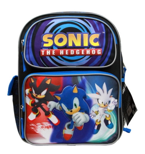Sega Sonic The Hedgehog 16/" Canvas Blue School Backpack