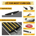 thumbnail image 3 of Kojooin Rubber Curb Ramps, 2500 lb Load Capacity Driveway Ramps with Cable Protection Channels and Anti-Slip Surface, 3 of 7