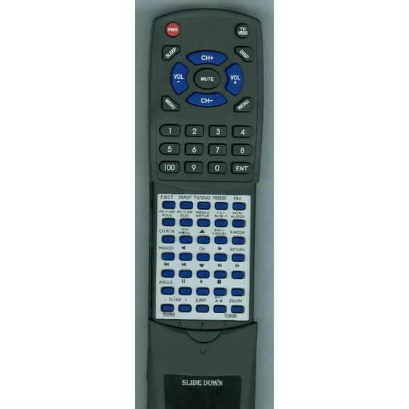 Replacement Remote for TOSHIBA 75023633, RT75023633, CT8021, 24SLV411, 24SLV411U, 32SLV411U, 19SLV411, 19SLV411U