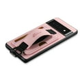 thumbnail image 3 of for Google Pixel 6 Pro PU Leather Card Slots Back Case, Classic Wristband Kickstand Finger Ring Shockproof Protective TPU Frame Phone Case for Google Pixel 6 Pro Women Men Boys Girls, Pink, 3 of 6