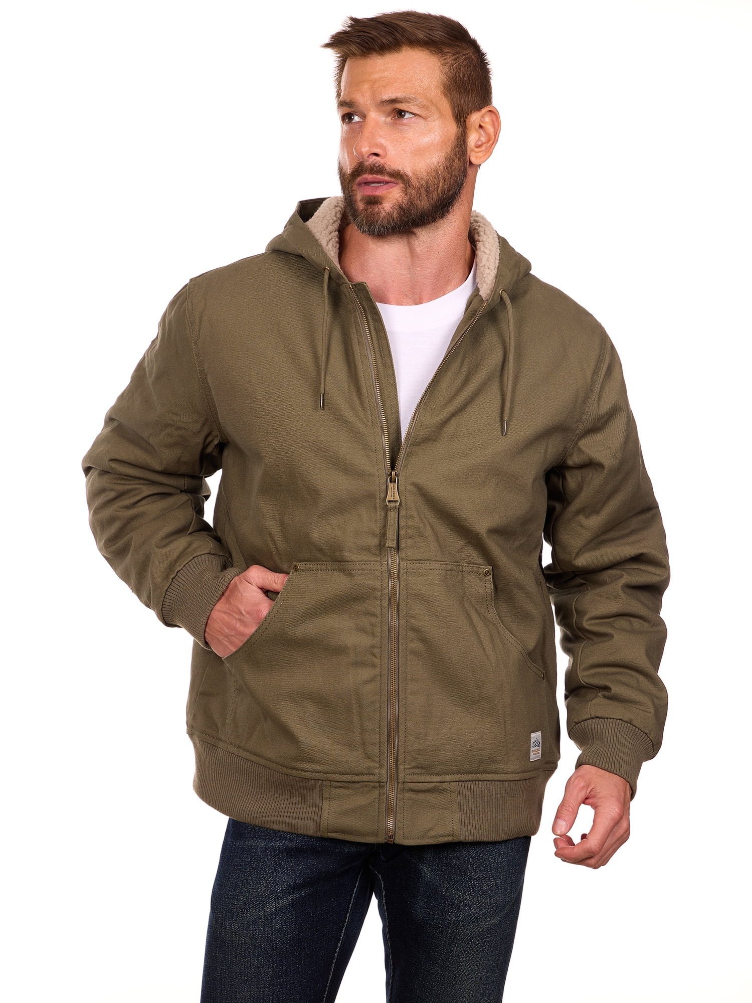Bass Creek Outfitters Men's Duck Canvas Sherpa Lined Jacket, Sizes M-3XL
