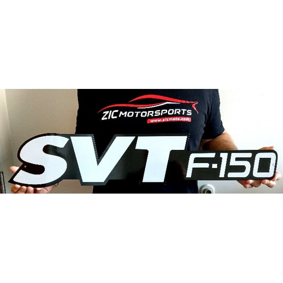 Ford SVT F-150 Flat Lightning Metal Sign Wall Art Grey