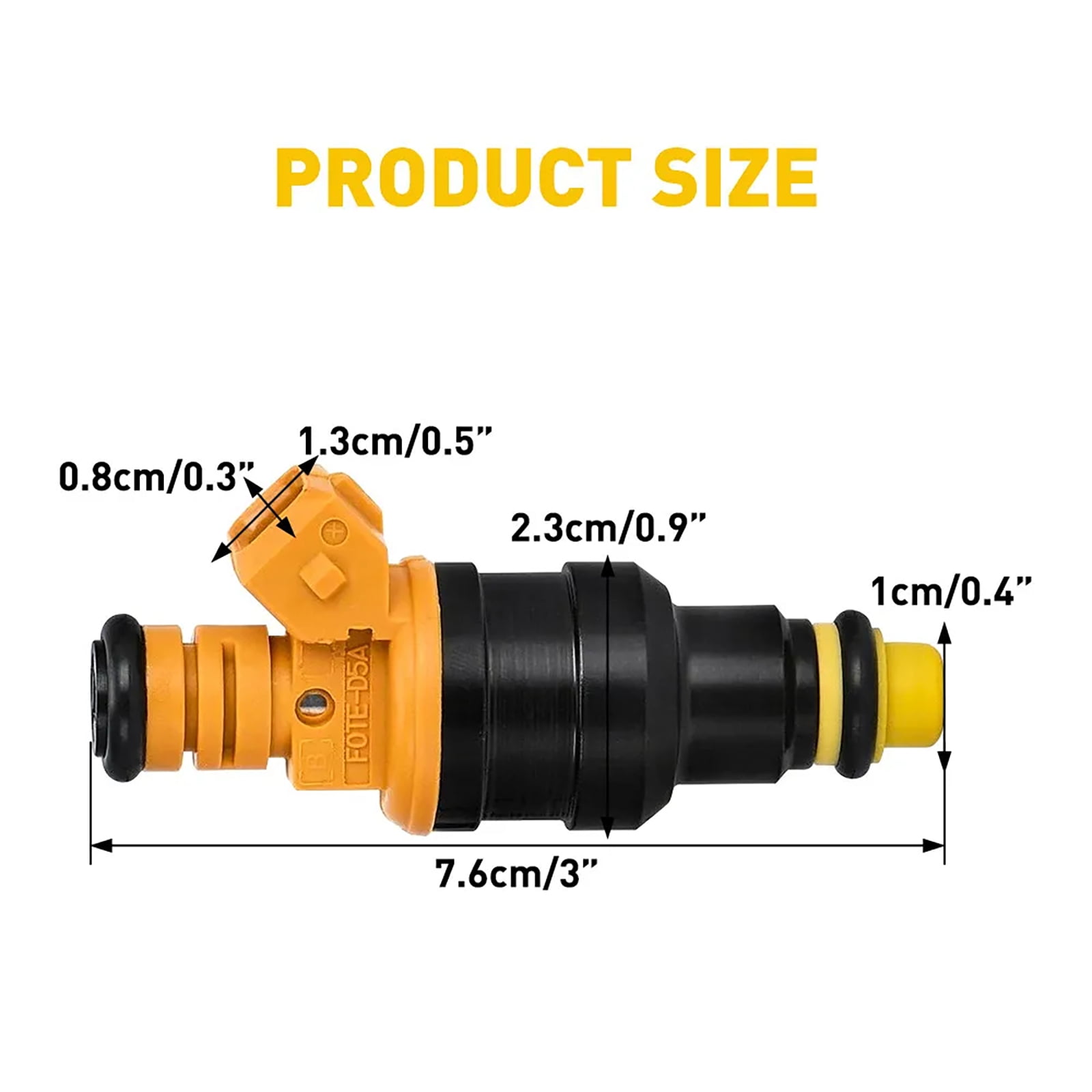 Precise 4-Hole Disc Fuel Injectors Engine Performance Accessories Part for Ford Vehicles, Pack of 8
