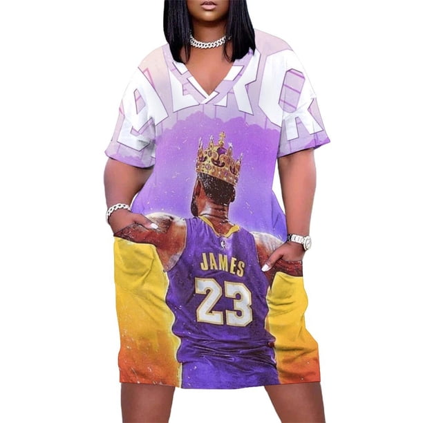 LAbron: El Rey de Los Ángeles Vestido holgado con bolsillos Vestidos casuales Vestido para niñas