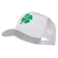 thumbnail image 2 of Four Leaf Clover Embroidered Trucker Cap - White OSFM, 2 of 5