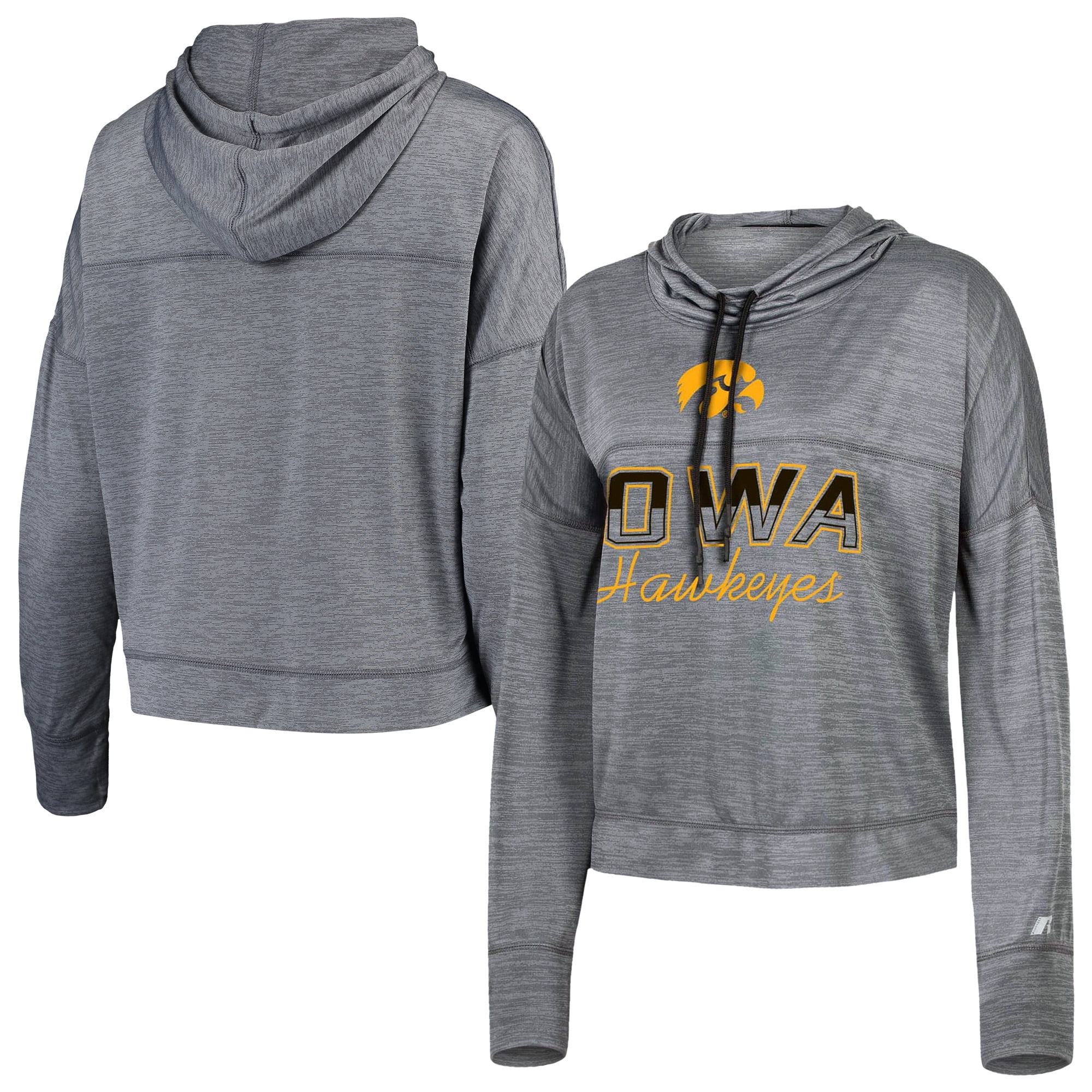 Download Iowa Hawkeyes Russell Athletic Women's Cropped Long Sleeve ...