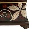 thumbnail image 4 of Jewelry Box with Foliage Pattern and Lid, Brown- Saltoro Sherpi, 4 of 5