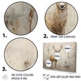 thumbnail image 3 of Designart "Beige Minimalist Deer Portrait" Animals Deer Floater Framed Canvas Wall Art, 3 of 5