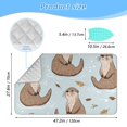 thumbnail image 2 of Otters in Water Leaves Ironing Mat Blanket Portable Travel Ironing Pad Heat Resistant Pad 47.2" x 27.6”, 2 of 6