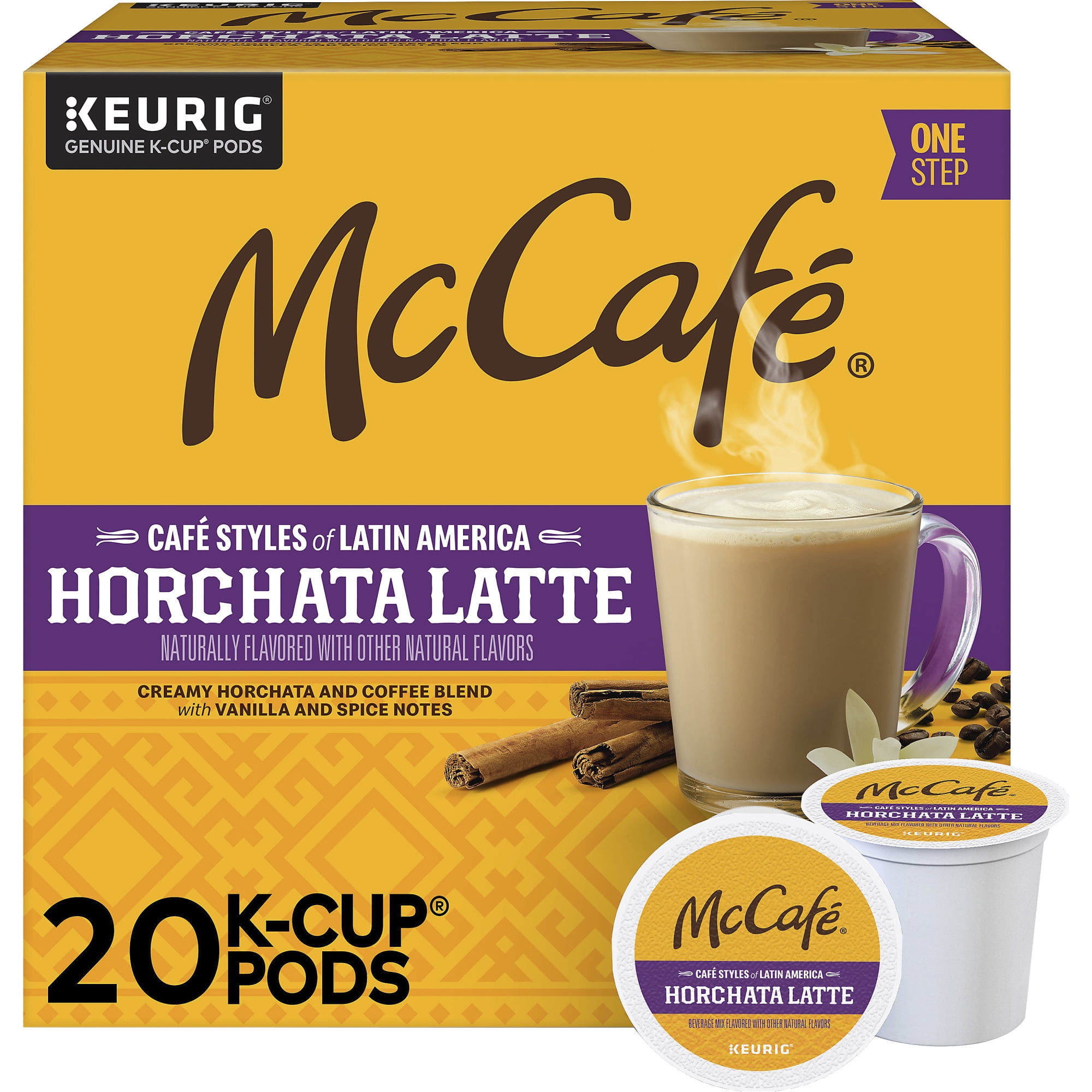 McCafe Cafe Styles of Latin America Horchata Latte, Keurig Single Serve K-Cup Coffee Pods, 20 Count (Pack of 1)