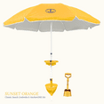 thumbnail image 5 of Classic 7ft Beach Umbrella & AnchorONE Sand Anchor Kit, Sunset Orange, UPF50+, 5 of 12