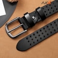 thumbnail image 4 of SUOSDEY Women Hollow Genuine Leather Belts with Pin Buckle,Fashion Casual Waist Belt for Jeans Dress Pants, 4 of 5