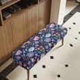 thumbnail image 2 of FKELYI Purple Hippie Flower Print Dining Bench Cover Anti-Dust Bench Slipcover Stretch Fabric Furniture Seat Cushion Protector Cover for Living Room Bedroom, 2 of 7