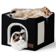 thumbnail image 1 of Cama para gatos Bedsure Cat Cave para gatos de interior con almohadilla rascadora, 1 of 3