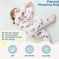 thumbnail image 5 of WIBACKER 6M-6Y Baby Warm Flannel Sleeping Bag, Infant Sleepsuit, Kids Toddler Boys Girls Long Sleeve Double Zipper Wearable Sleep Sack - Flamingos, 5 of 10