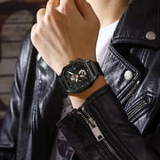 Crrju Men Watch Top Brand Luxury Military Leather Square Clock Quartz Business Sport Wristwatch Relogio Masculino - Quartz Wristwatches