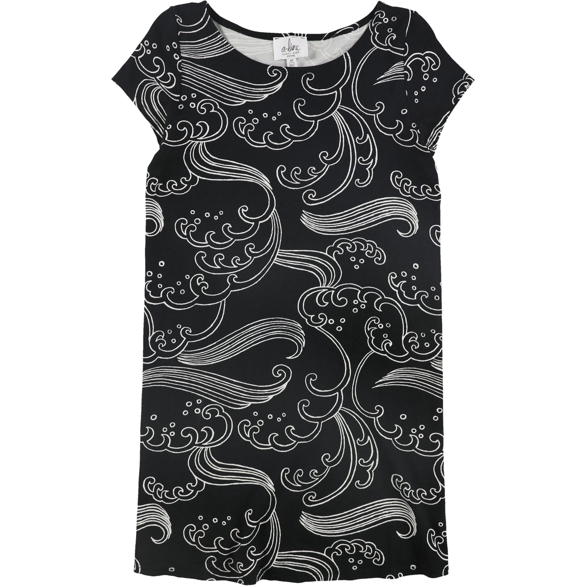A-Line Womens 2-Tone A-line Dress, Black, Petite, PS