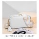 thumbnail image 5 of Bolso bandolera pequeño de PU de gran capacidad para niñas con un solo hombro Blanco, 5 of 5