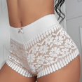 thumbnail image 4 of Elainilye Fashion Womens Boxers Sexy Seamless Underwear Boxer Shorts Breathable Lace Strapcross Underwear,White, 4 of 7