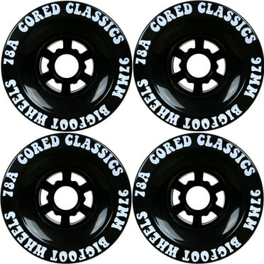 Bigfoot Longboard Wheels 97mm 78a Cored Classics Black (Set of 4)