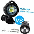 thumbnail image 4 of Carevas 2pcs Motorcycle Headlight LED Fog Light Guards with Wiring Harness For R1200GS F800GS, 4 of 7