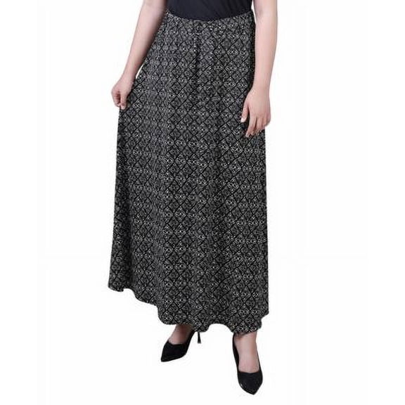 MSRP $44 Ny Collection Petite Maxi Length Skirt Black Size XL P