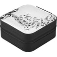 thumbnail image 3 of SKYSONIC Musical Notes Leather Jewelry Box,Portable Mini Jewelry Case Traveling Jewelry Organizer for Rings Necklaces Bracelets Earrings, 3 of 7