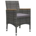 thumbnail image 4 of vidaXL 3 Piece Garden Dining Set Grey, 4 of 12