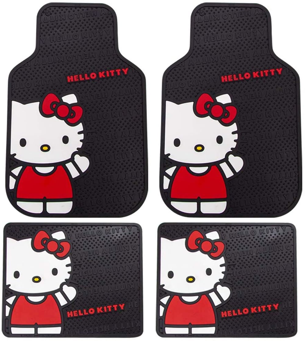 YupbizAuto Hello Kitty Car Accessories 10-Piece Assorted Polycotton Auto Seat Covers Bundle Set