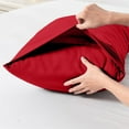 thumbnail image 4 of Ke1Clo Cooling Pillow Cases Queen Size Set of 2, All Season Breathable Cooling Pillowcases with Envelope Closure for Hot Sleepers, Red Pillow Cases, 4 of 6