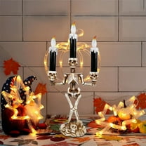 Halloween Decor - Candles and Candle Holders - Halloween Skeleton Candle Holder - Cheers Us Halloween Decoration Candlestick Light Halloween Candlestick Flameless Prop Candle Holder