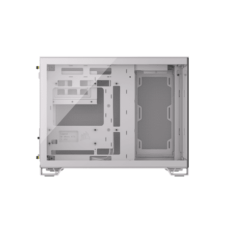 CORSAIR - 2500X Micro ATX Mid-Tower Dual Chamber SFF Case - White