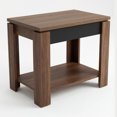 thumbnail image 3 of Mesa Lateral Urbane Duo Industrial Moderna Tipo Nogal y Grafito con Madera Sólida - LEMICH, 3 of 6