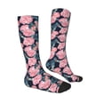 thumbnail image 3 of Daiia Sports Socks Rose Flowers Printed Novelty Crew Socks for Men Women Knee High Socks Cotton Socks Soft & Breathable Support Unisex Socks, 3 of 9