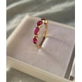 thumbnail image 2 of 925 Silver Lab Ruby Engagement Ring,Oval Cut Five Stones Bezel Ruby Ring,July Birthstone Jewelry,Dainty Ruby Promise Ring,Wedding Gift for, 2 of 3