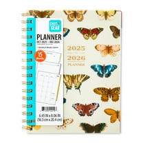 Pen+Gear 15-Month Monthly Planner, 6.45" x 8.06", Multicolor Butterfly, October 2025-December 2026