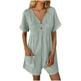 thumbnail image 1 of Timegard Shorts for Women 2pc Plus Size Elastic Waist Loose Soft Pajamas Shorts Homewear Solid Color, 1 of 6
