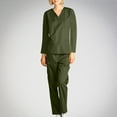 thumbnail image 2 of Hanen Women and Man Medical Uniform Scrubs Set With Pocket- Long Sleeve Scrubs with Top and Pants, 2 of 8