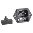 thumbnail image 3 of AC 250V 10A 2 in 1 Mount Inlet Module Plug Socket Power Entry Connector Male Blades with 10A Fuse(P, 3 of 5