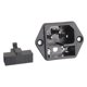 thumbnail image 3 of AC 250V 10A 2 in 1 Mount Inlet Module Plug Socket Power Entry Connector Male Blades with 10A Fuse(P, 3 of 5