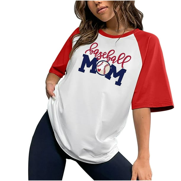 Camiseta holgada cómoda debajo de la cintura con cuello redondo y estampado elegante para mujer, blusa de manga corta, Tops informales OAVQHLG3B Store lin121212