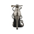 thumbnail image 2 of BLISSFUL STEP Women's Open Toe Strappy Straps Prom Stiletto Heels Sandals Gunmetal 10, 2 of 7