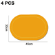 thumbnail image 2 of 4 alfombrillas antideslizantes para cuencos, almohadilla aislante ovalada, color amarillo MFZFUKR CPB-DE-LYY1804-2, 2 of 5