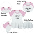 thumbnail image 2 of Everyday I'm Cuddling Funny Dresses For Baby, Newborn Babies Skirts, Infant Princess Dress, 0-24M Kids Graphic Clothes (Pink Raglan Dresses, 0-6 Months), 2 of 5