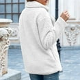 thumbnail image 5 of BRGZLK Sherpa Fleece Jacket Women Ladies Fleece Tops Fuzzy Teddy Long Trench Coat Warm Winter Outerwear Fluffy Plush Overcoat Mid Long Open Front Pea Coats, 5 of 6