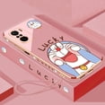 thumbnail image 3 of Xiaomi Redmi Note 10 Pro 5G 4G 10 10S 9T 9S 9 8 7 Lucky Doraemon Smooth plating square edge shell Exquisita Cubierta De Suave, 3 of 3