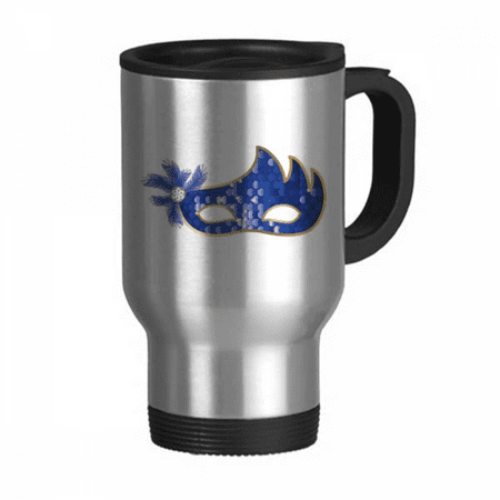 

Blue Head Happy Carnival Of Venice Travel Mug Flip Lid Stainless Steel Cup Car Tumbler Thermos